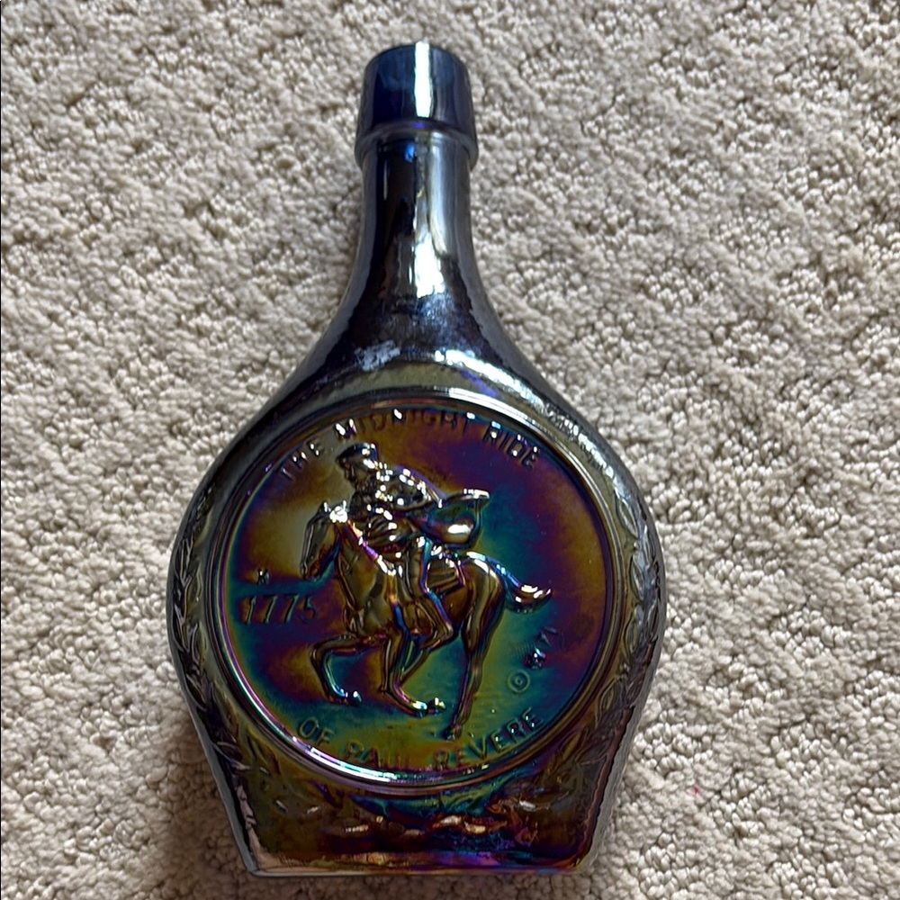 Midnight Ride of Paul Revere Carnival Decorative Bottle with Embossed Design